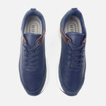 Tenis marcus de cuero para hombre - Azul