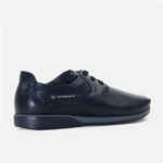 Mocasin plano elian de cuero para hombre - Negro