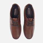 Mocasin plano elian de cuero para hombre - Miel