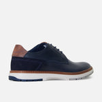 Tenis apolo de cuero para hombre - Azul