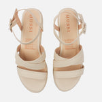 Sandalia chunky elina de sintético para mujer - Beige