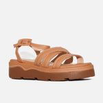 Sandalia chunky elina de sintético para mujer - Miel