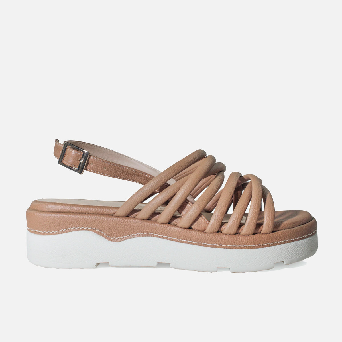 Sandalia chunky vinea de sintético para mujer - Taupe