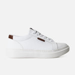 Tenis nayla de cuero para mujer - Blanco