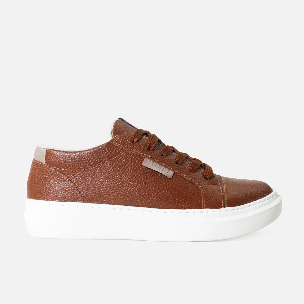 Tenis nayla de cuero para mujer - Miel