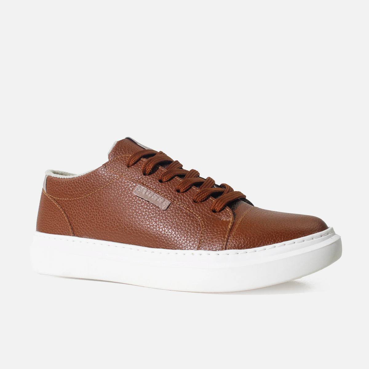 Tenis nayla de cuero para mujer - Miel