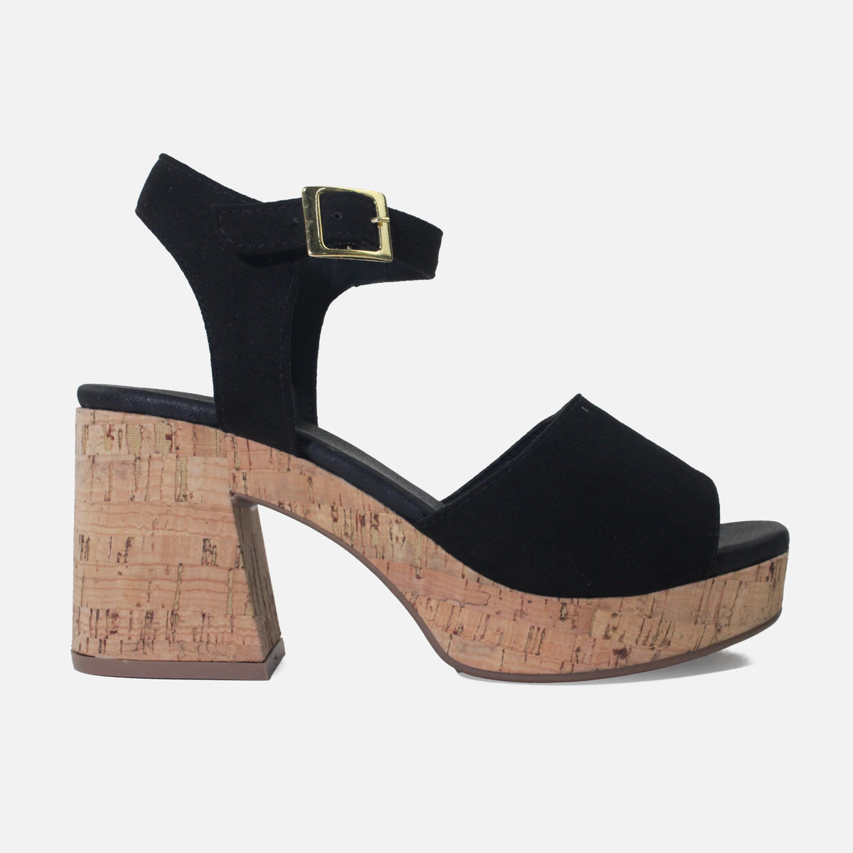 Sandalia tacon plataforma zea de sintético para mujer - Negro