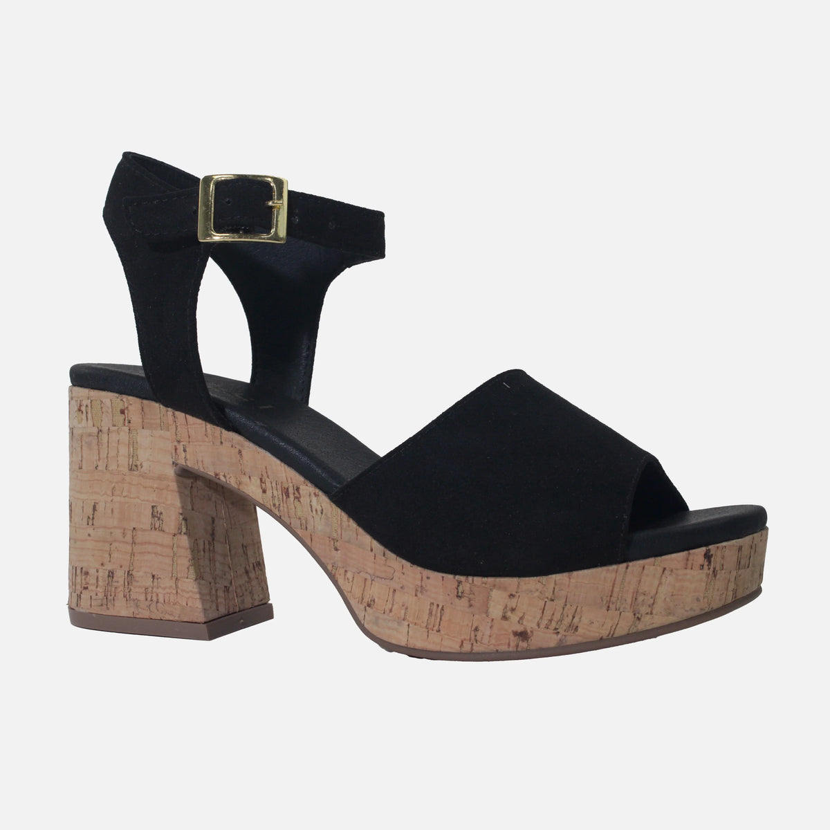 Sandalia tacon plataforma zea de sintético para mujer - Negro