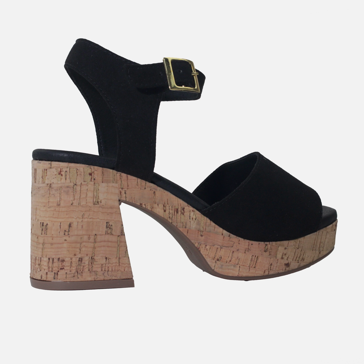 Sandalia tacon plataforma zea de sintético para mujer - Negro