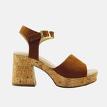 Sandalia tacon plataforma zea de sintético para mujer - Miel