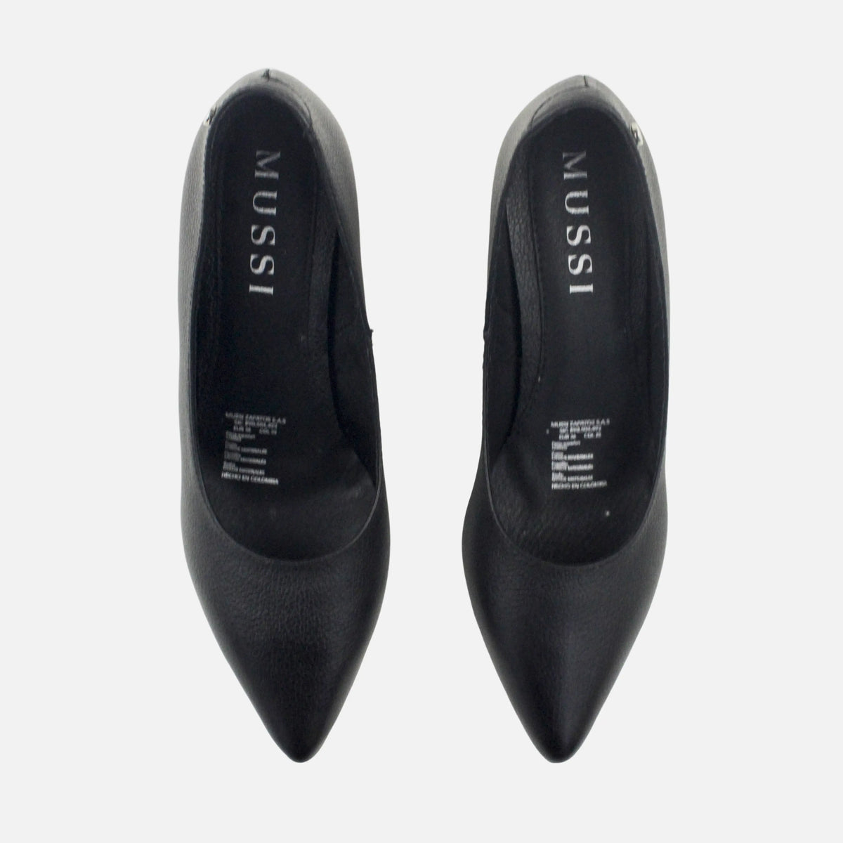 Tacones inara de cuero para mujer - Negro