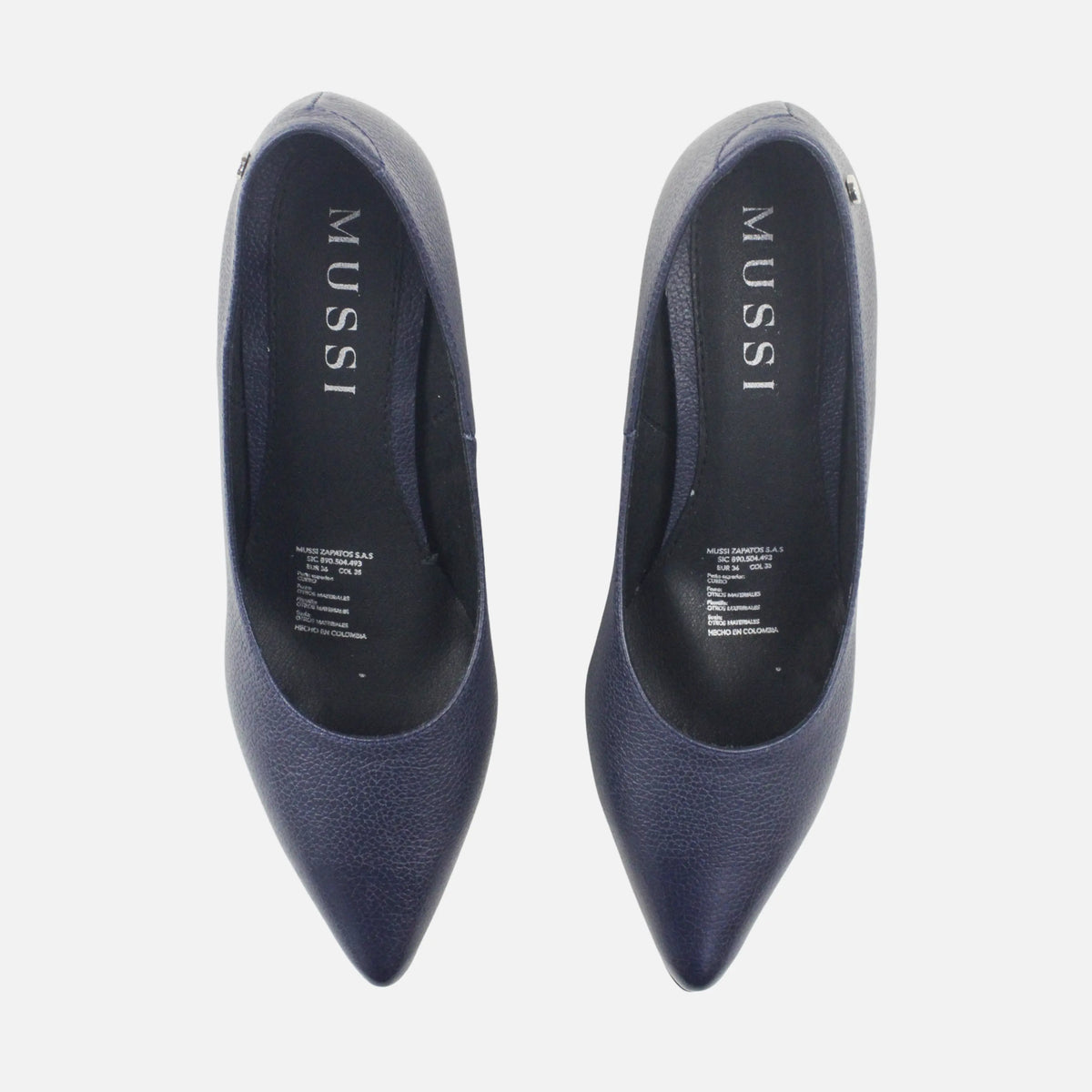 Tacones inara de cuero para mujer - Azul