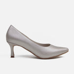 Tacones inara de cuero para mujer - Oro