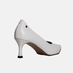 Tacones inara de cuero para mujer - Hueso