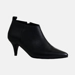 Botin tacon cloe   de cuero para mujer - Negro
