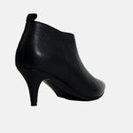 Botin tacon cloe   de cuero para mujer - Negro