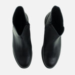 Botin plano glyn de cuero para mujer - Negro