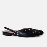 Baleta destalonada zinia de sintético para mujer - Negro