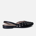 Baleta destalonada zinia de sintético para mujer - Negro