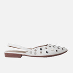 Baleta destalonada zinia de sintético para mujer - Hueso