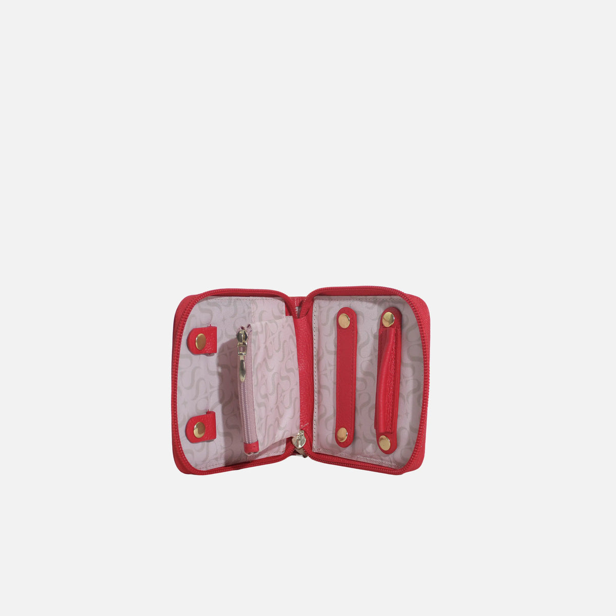 Joyero aline de cuero para mujer - Rojo