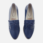 Mocasin plano keyla de sintético para mujer - Azul