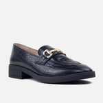 Mocasin plano valeria de sintético para mujer - Negro