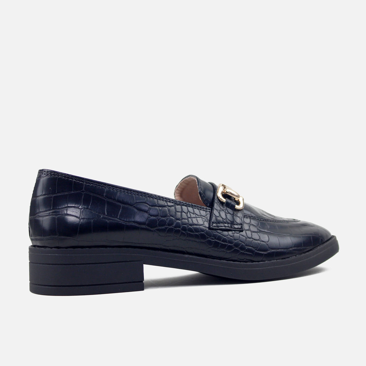 Mocasin plano valeria de sintético para mujer - Negro