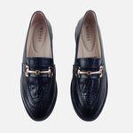 Mocasin plano valeria de sintético para mujer - Negro