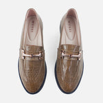 Mocasin plano valeria de sintético para mujer - Verde