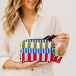 Cosmetiquera mira de textil para mujer - Rojo