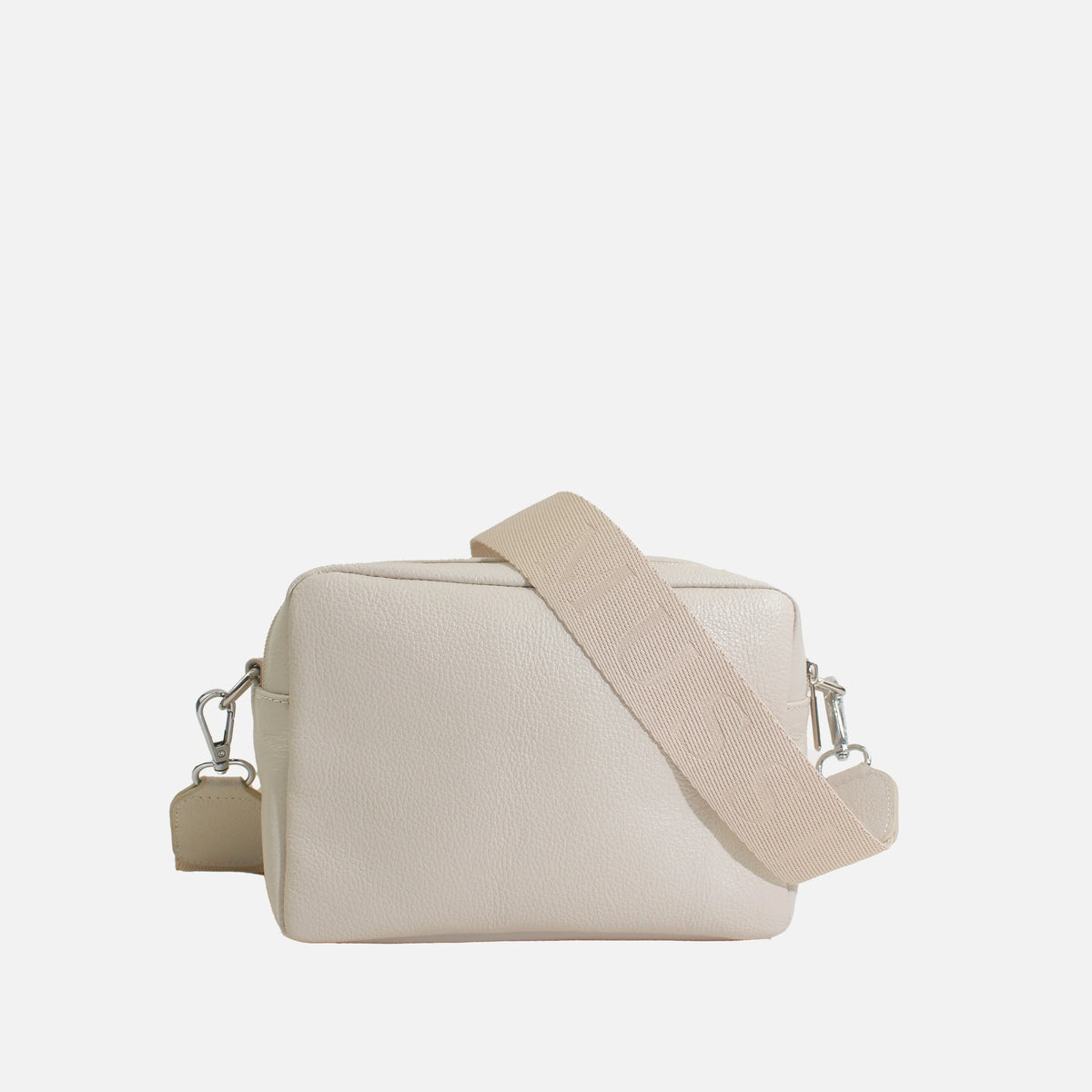 Bolso manos libres esme de cuero para mujer - Hueso