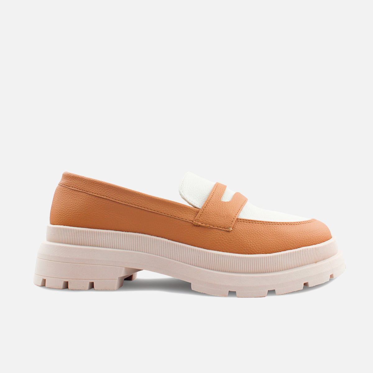 Mocasin tractorado mina de sintético para mujer - Miel