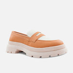 Mocasin tractorado mina de sintético para mujer - Miel