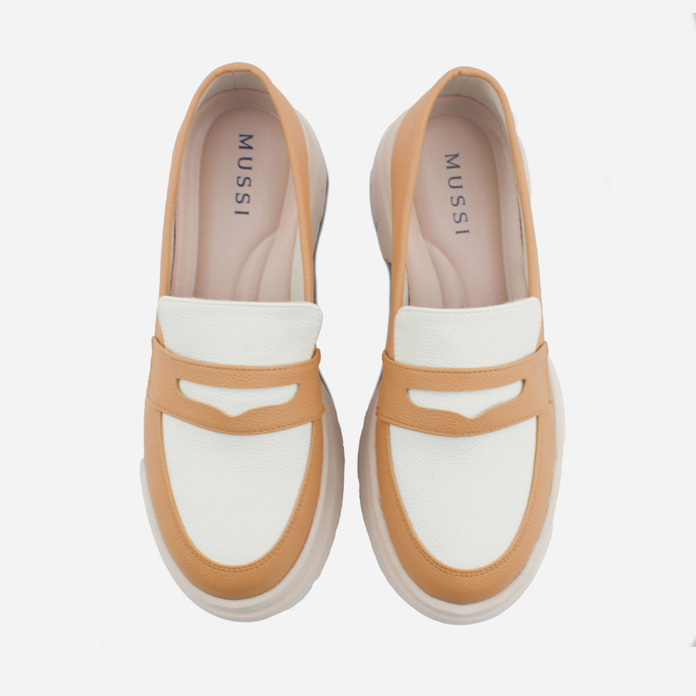 Mocasin tractorado mina de sintético para mujer - Miel