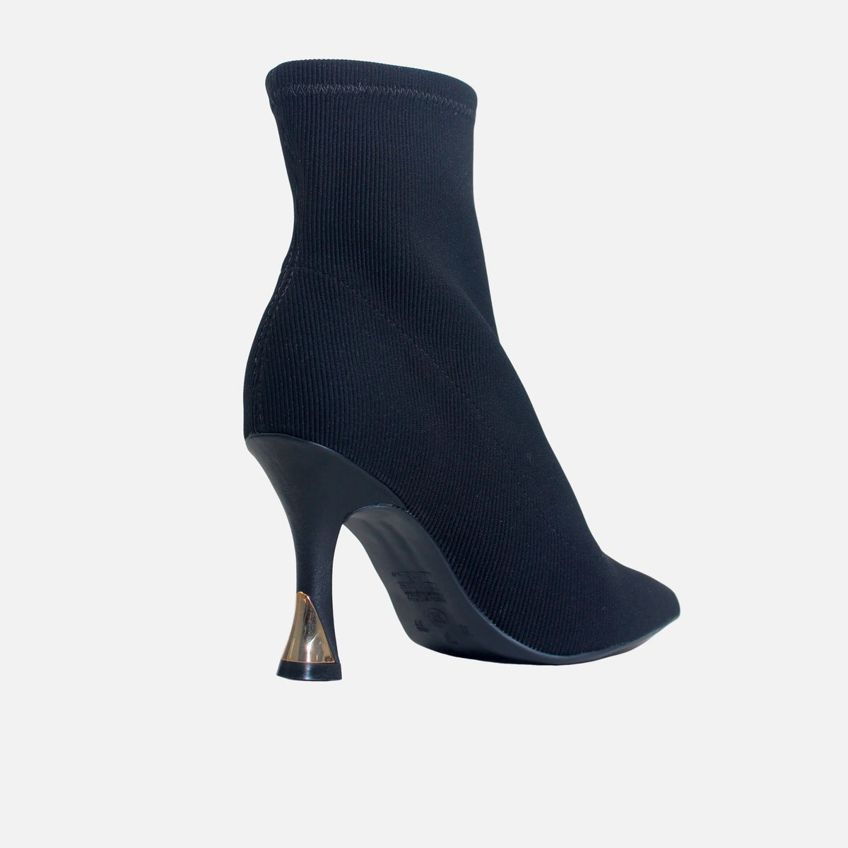 Botin tacon marea de textil para mujer - Negro