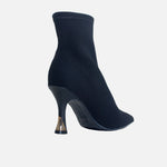 Botin tacon marea de textil para mujer - Negro