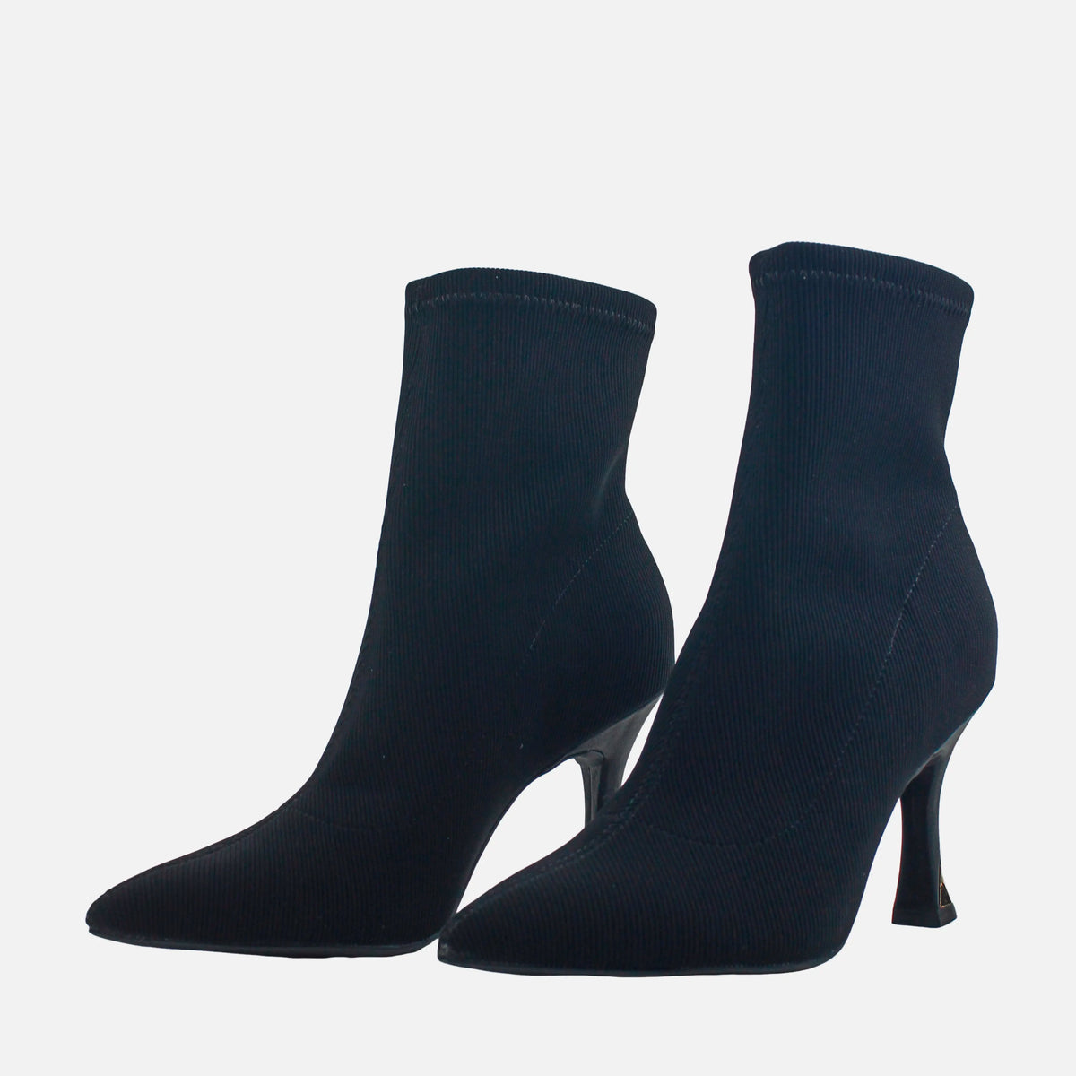 Botin tacon marea de textil para mujer - Negro