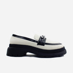 Mocasin tractorado flavia de sintético para mujer - Blanco