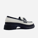 Mocasin tractorado flavia de sintético para mujer - Blanco