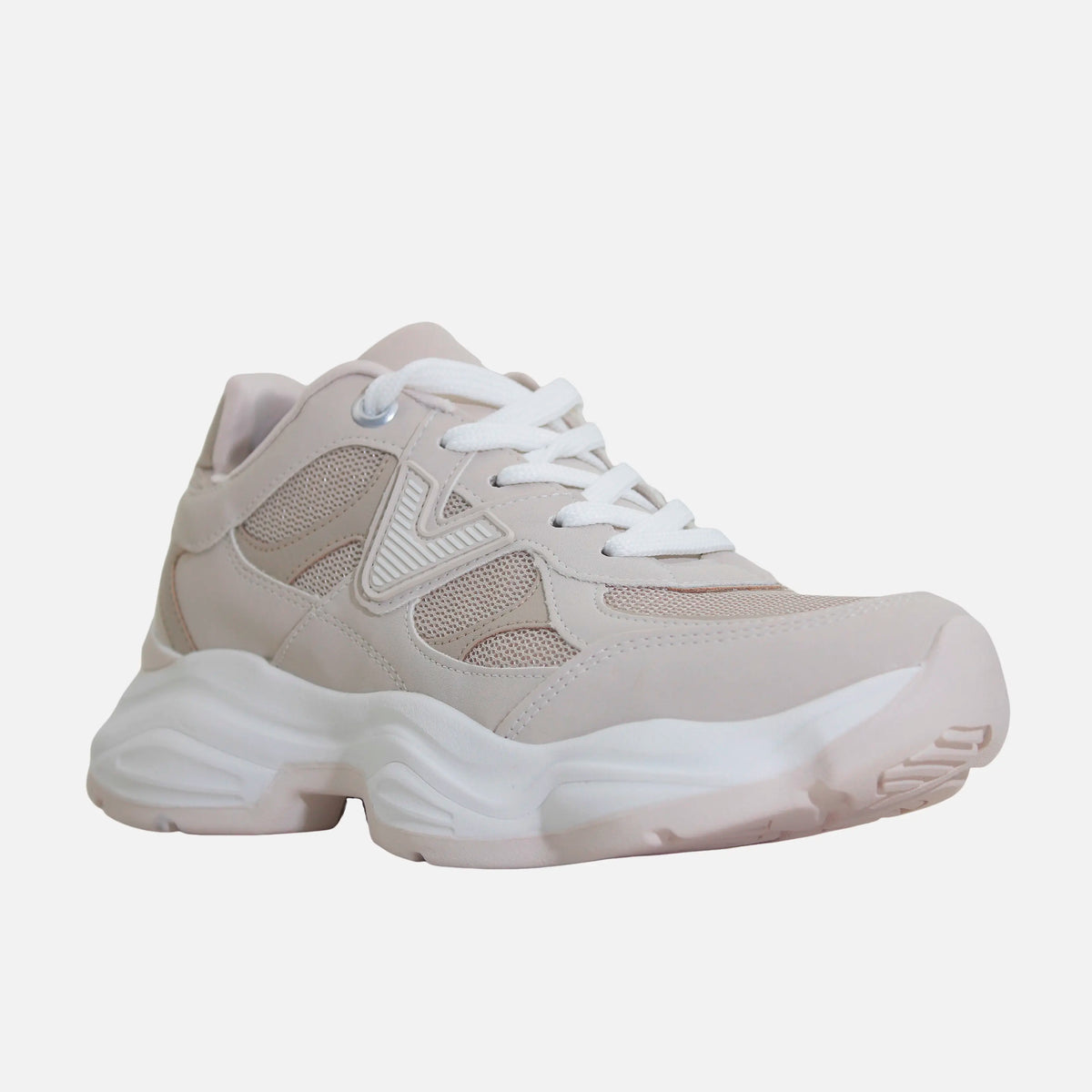 Tenis con plataforma naeva de sintético para mujer - Beige