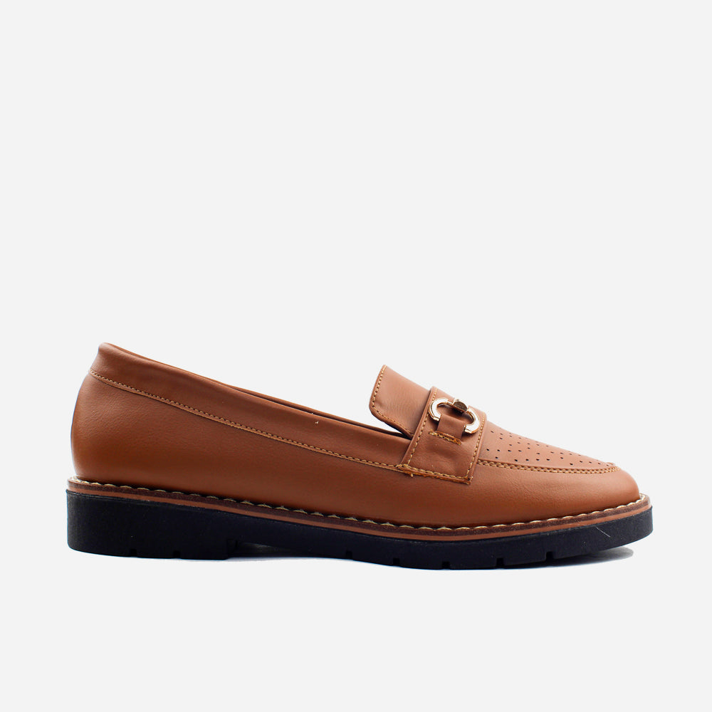 Mocasin sleeper amara de sintético para mujer - Miel