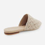 Zueco plano ivy de textil para mujer - Beige