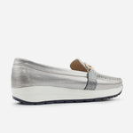 Mocasin plataforma vivienne de cuero para mujer - Fusil