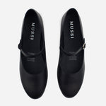 Baleta plana floral de sintético para mujer - Negro