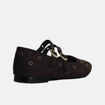 Baleta plana gossip de sintético para mujer - Café