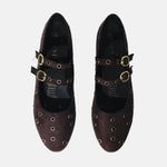 Baleta plana gossip de sintético para mujer - Café