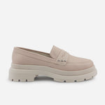 Mocasin tractorado mari de sintético para mujer - Nude