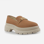 Mocasin tractorado madelaine de sintético para mujer - Almendra