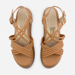 Sandalia chunky lov de sintético para mujer - Almendra